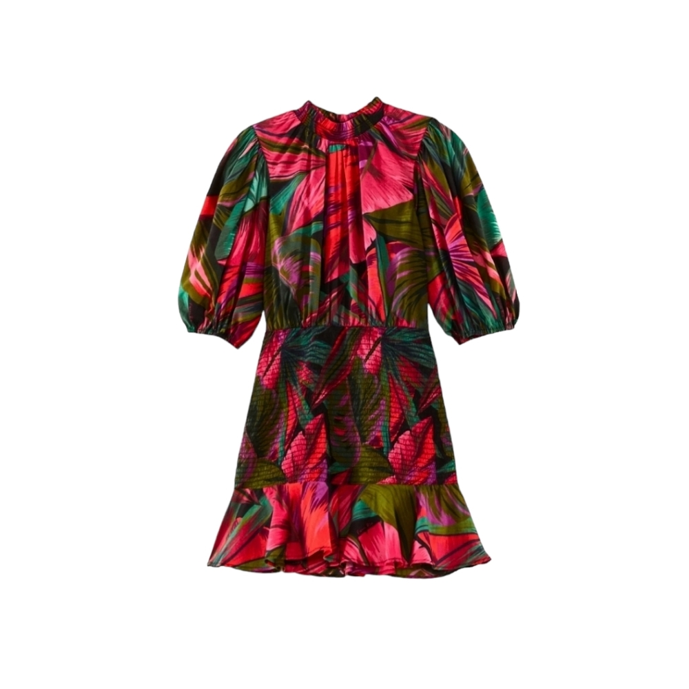 Farm Rio Midnight Leaves Mini Dress Women's Medium- NWT